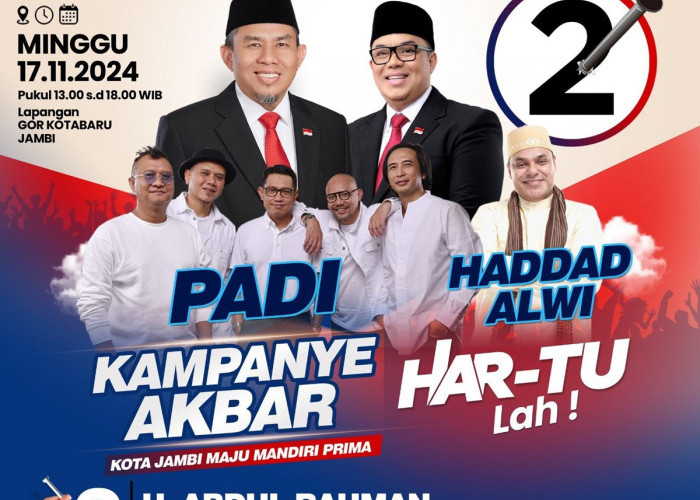 Band Padi dan Haddad Alwi Bakal Ramaikan Kampanye Akbar H Abdul Rahman dan H Andi Muhammad Guntur 