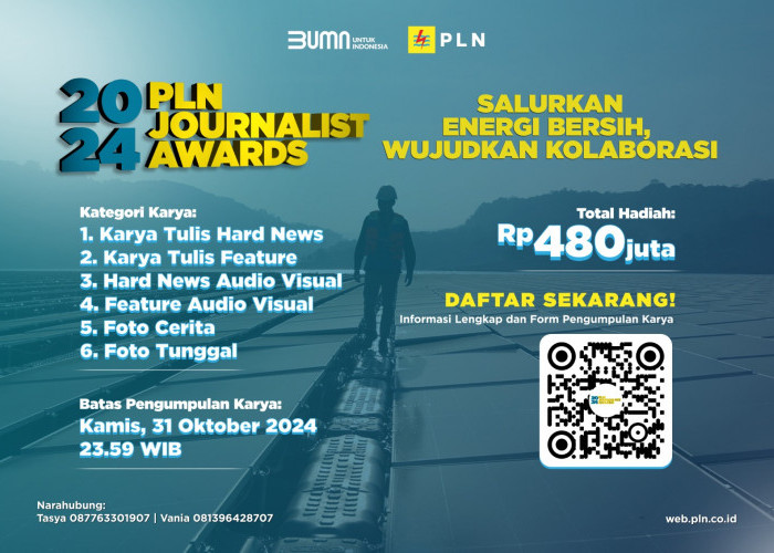 Pendaftaran PLN Journalist Award 2024 Tinggal Sebulan Lagi, Kirimkan Karya Jurnalistik Terbaikmu!