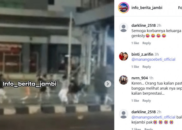 Jambi Dibuat Resah! Video Tawuran Bujang Madesu di Depan WTC Batanghari Viral, Netizen Ngadu ke Manang Soebeti