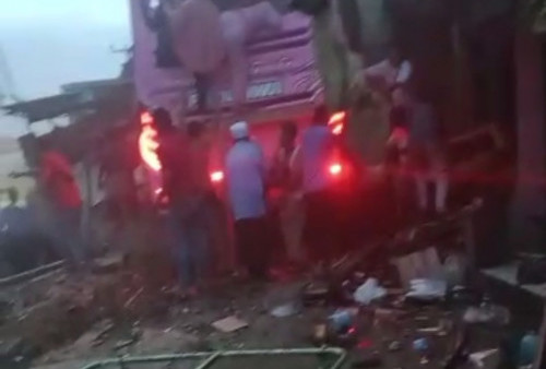 Kecelakaan di Ciamis, Bus Pariwisata Tabrak Rumah Warga