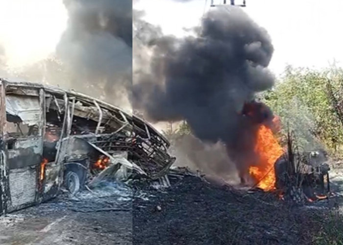 Tragedi Maut di Jalinsum! Bus ALS vs Truk Tangki, 16 Orang Tewas Terbakar di Musi Rawas Utara