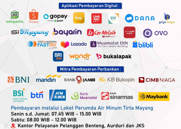 Bayar Rekening Air Kini Lebih Mudah, Tirta Mayang Hadirkan Layanan Digital