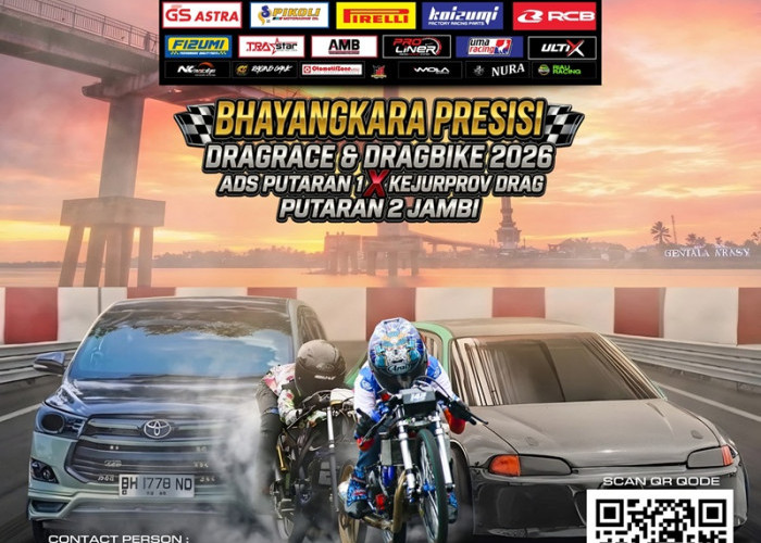 Andalas Drag Series Putaran 1 Digelar di Jambi, Ajang Bergengsi Bhayangkara Presisi Siap Panaskan Arena Balap