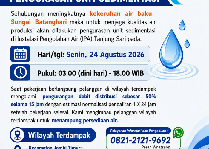 IPA Tanjung Sari Dikuras, Pelanggan Diminta Tampung Persediaan Air