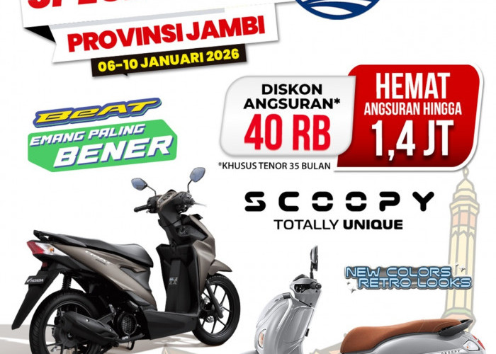Ayo Beli Sekarang! Momentum HUT ke-69 Provinsi Jambi, Sinsen Suguhkan Promo Spektakuler Honda BeAT & Scoopy 