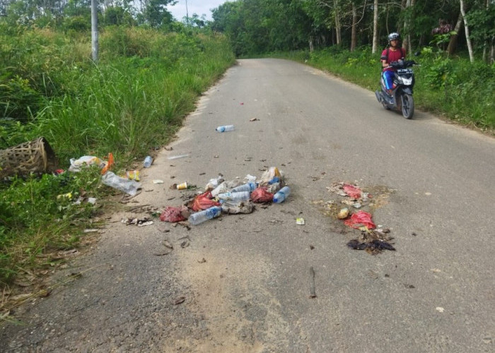 TPS Ditutup, Warga di Kawasan Bagan Pete Buang Sampah di Pinggir Jalan