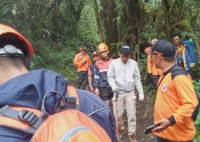 Pendaki Gunung Kerinci Alami Hipotermia Berhasil Dievakuasi Tim SAR Gabungan