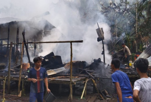 Ditinggal Bekerja, Rumah Panggung Milik Asriyanto di Mendahara Terbakar