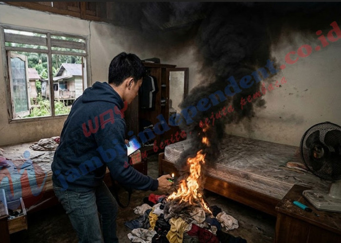 Tega! Usai Curi HP dan Barang Berharga, Remaja 17 Tahun di Jambi Ini Bakar Rumah Korban untuk Hilangkan Jejak