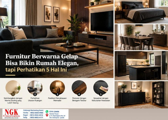 Furnitur Berwarna Gelap Bisa Bikin Rumah Elegan, tapi Perhatikan 5 Hal Ini