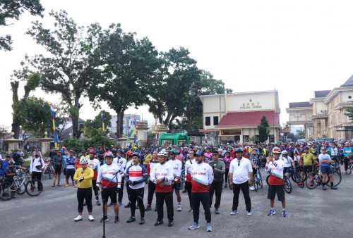 Fun Bike Semarak Hari Bhayangkara ke-76 Polda Jambi, Diikuti Ribuan Pesepeda 