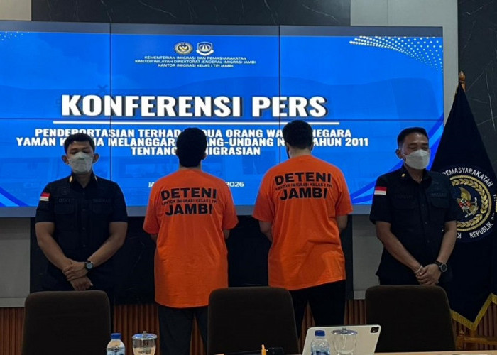 Main-main dengan Izin Tinggal? Dua WN Yaman Langsung Dideportasi Imigrasi Jambi