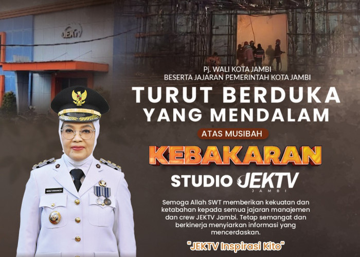 Kebakaran Studio JEKTV, Pj Wali Kota Jambi Sampaikan Duka Mendalam