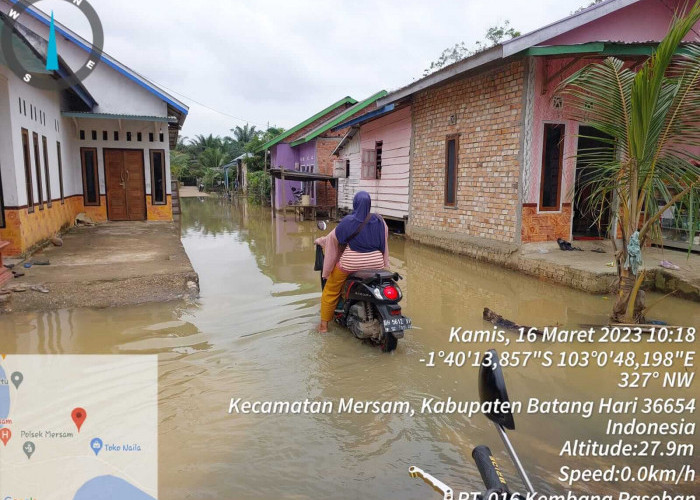 Batanghari Berstatus Siaga Awas, Tinggi Muka Air Sungai Batanghari Naik, 3 Kecamatan Berdampak Banjir
