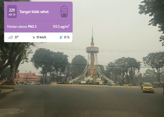 Gawat Nih! IQAir Sebut Kualitas Udara Kota Jambi Siang Ini Masuk Kategori Sangat Tidak Sehat