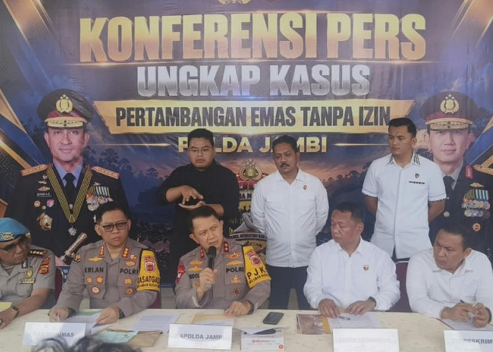 Polda Jambi Ungkap 32 Kasus Tambang Emas Ilegal, 71 Orang Diamankan dan 3,5 Kg Emas Disita