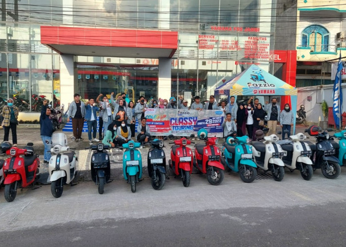 Peringati Sumpah Pemuda,  Penguna Yamaha Fazzio City Tour di Kota Jambi