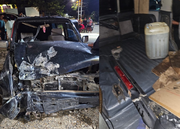 Kecelakaan! Ada 3 Jerigen Solar Dalam Mobil Isuzu Panther, Diambil dari Gudang Minyak Belakang BPK Jambi