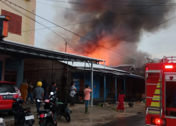 BREAKING NEWS: Kebakaran di Kualatungkal, Sejumlah Rumah Warga Ludes
