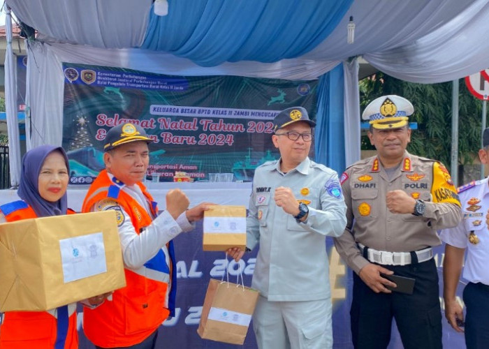 Dukung Pengamanan Nataru, PT Jasa Raharja Jambi Salurkan Logistic di Pos Pam Nataru Kota Jambi