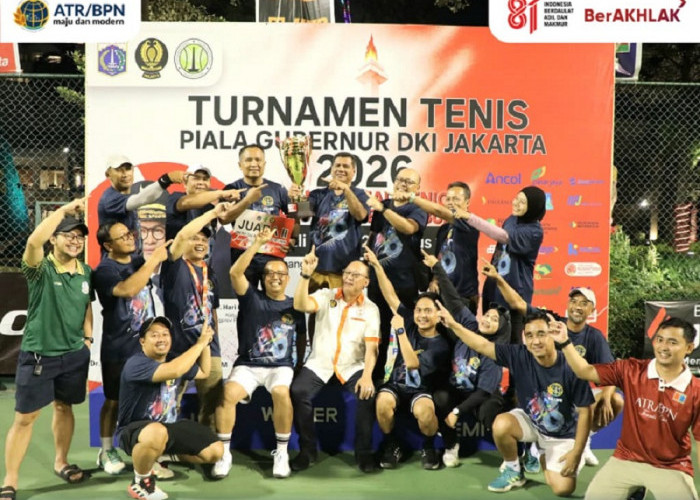 Kementerian ATR/BPN Raih Juara II Beregu Turnamen Tenis Piala Gubernur DKI Jakarta 2026