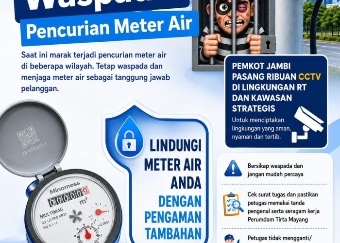 Imbau Pelanggan Waspada Pencurian Meter Air, Dirut Tirta Mayang: Tingkatkan Pengamanan
