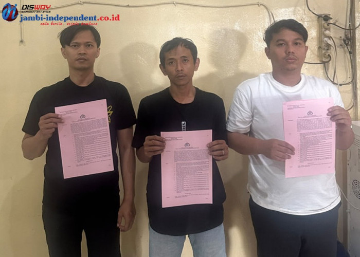 Simak! Ini Tampang 3 Pria yang Ditangkap Ditreskrimsus Polda Jambi Kasus Pembobolan Dana Nasabah Bank Jambi