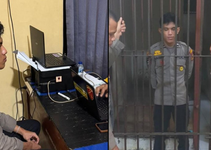 Usai Diperiksa Propam Polres Merangin, Beredar Foto Oknum Polisi yang Memainkan Sirine Kini di Dalam Sel