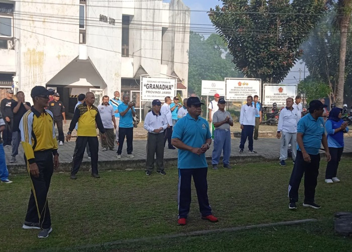 Semangat Kebersamaan Menggelora di Senam Bersama HUT Pepabri ke-65 Jambi