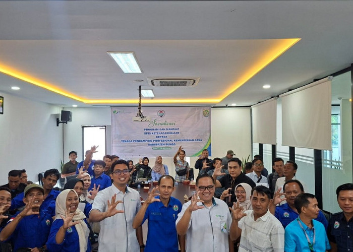 Lindungi Pekerja Desa, BPJS Ketenagakerjaan Muara Bungo Sosialisasi Program dan Manfaat Bagi Tenaga Pendamping