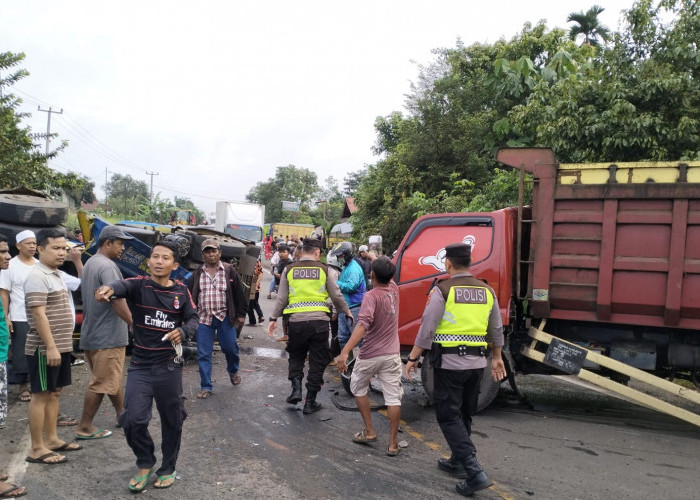 Laka Beruntun Kembali Terjadi di Jalan Jambi Palembang KM 19 Mestong