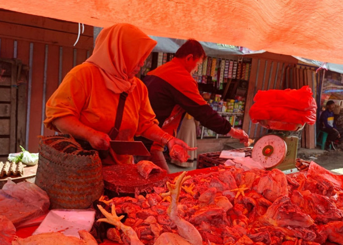 Harga Ayam di Pasar Bedeng 8 Kayu Aro Naik Drastis Setelah Lebaran