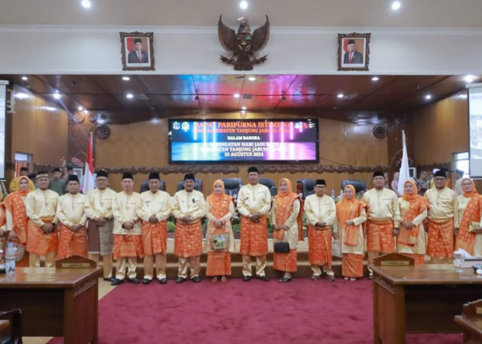 Bupati dan Wakil Bupati Hadiri Rapat Paripurna Istimewa Peringatan Hari Jadi Kabupaten Tanjabbbar ke-59