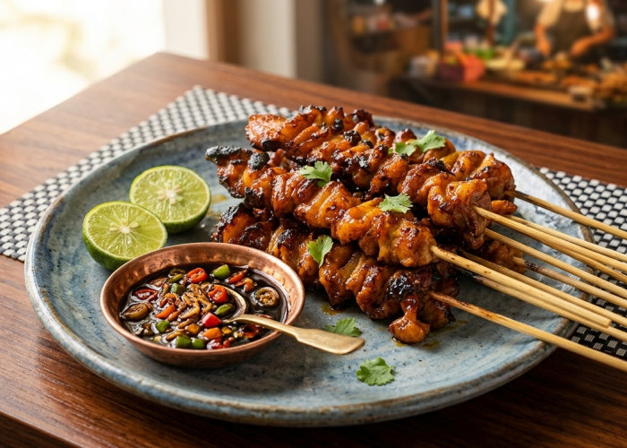 Resep Sate Kulit Ayam Bakar Kecap, Tekstur Lembut dan Smokey Khas Angkringan