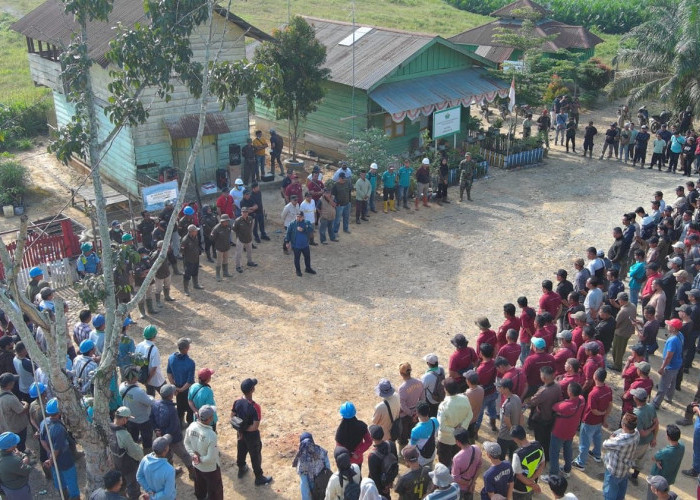 Serikat Pekerja Perkebunan PTPN IV Regional 4 Gelar Apel Akbar Pengamanan Aset di Kebun Bukit Kausar