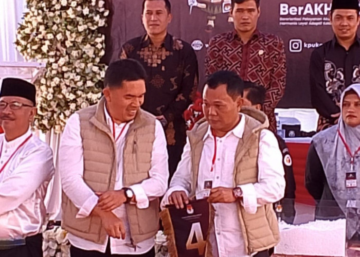 KPU Tetapkan Nomor 4 Untuk Deri - Aswanto di Pilkada Kerinci 