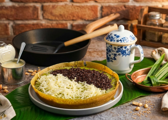 Resep Martabak Manis Teflon Bersarang Sempurna dan Lembut