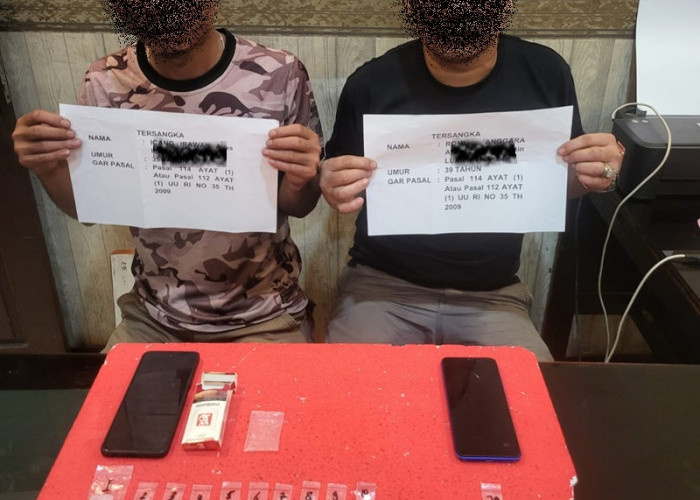 Polisi Tangkap 2 Warga Legok Kota Jambi, Sita 29 Paket Sabu