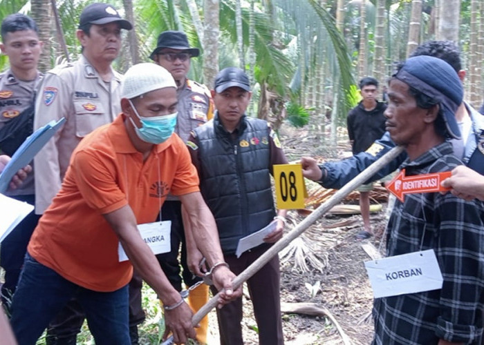 Terungkap! 19 Adegan Rekonstruksi Bongkar Motif Sadis Pembunuhan Berencana Lansia di Tanjab Timur