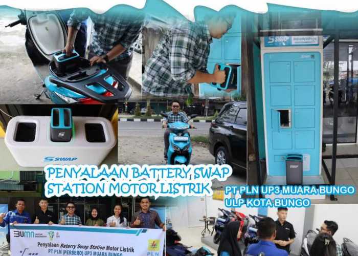 Hadir Perdana, PLN Muara Bungo Lakukan Penyalaan Baterai Swab Station Motor Listrik di 3 Lokasi