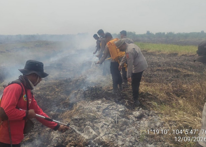 Karhutla 20 Hektare Mengamuk di Sungai Aur, Tim Gabungan Turunkan Peralatan Khusus Lahan Gambut