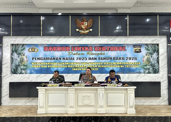 Kapolresta Jambi Pimpin Rakor Lintas Sektoral Jelang Natal 2025 dan Tahun Baru 2026