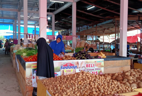 Jelang Lebaran 2022, Sejumlah Bahan Pokok di Pasar Tradisional Merangin Turun