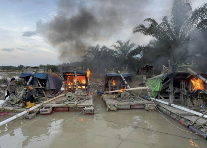 Razia PETI di Bungo, Polres Bungo Bakar Belasan Dompeng