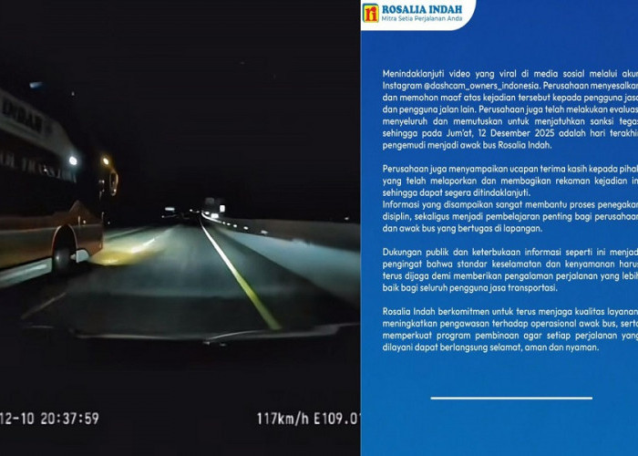 Viral! Aksi Ugal-ugalan di Jalan Tol Berujung Pemecatan Sopir Bus Rosalia Indah