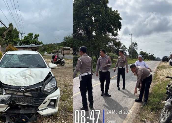 Kecelakaan di Sarolangun, Daihatsu Ayla Hantam Honda Scoopy, 3 Orang Tewas