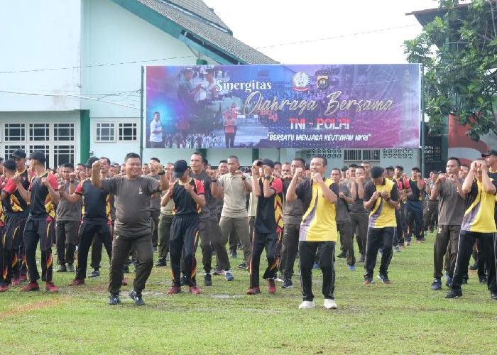 Kompak, Polda Jambi dan Korem 042/Gapu Olahraga Bersama, Pererat Keakraban TNI-Polri