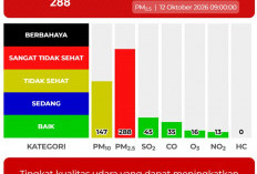 ISPU Kota Jambi Masih Sangat Tidak Sehat, Angka PM2.5 di Kantor Wali Kota Tembus 288
