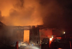 Gudang Kopra di Talang Bakung Jambi Ludes Terbakar, 13 Mobil Damkar Dikerahkan, Api Sulit Dipadamkan