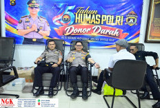 HUT ke-75 Humas Polri, Polda Jambi dan Jajaran Kumpulkan Ratusan Kantong Darah
